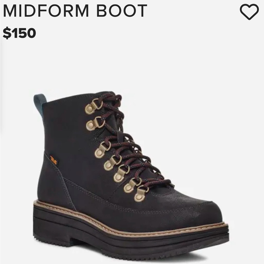 Teva black mid form boots